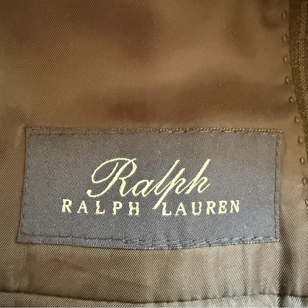 Ralph Ralph Lauren Wool Pinstripe Blazer Mens 40L Career Office Suit Jacket Gray